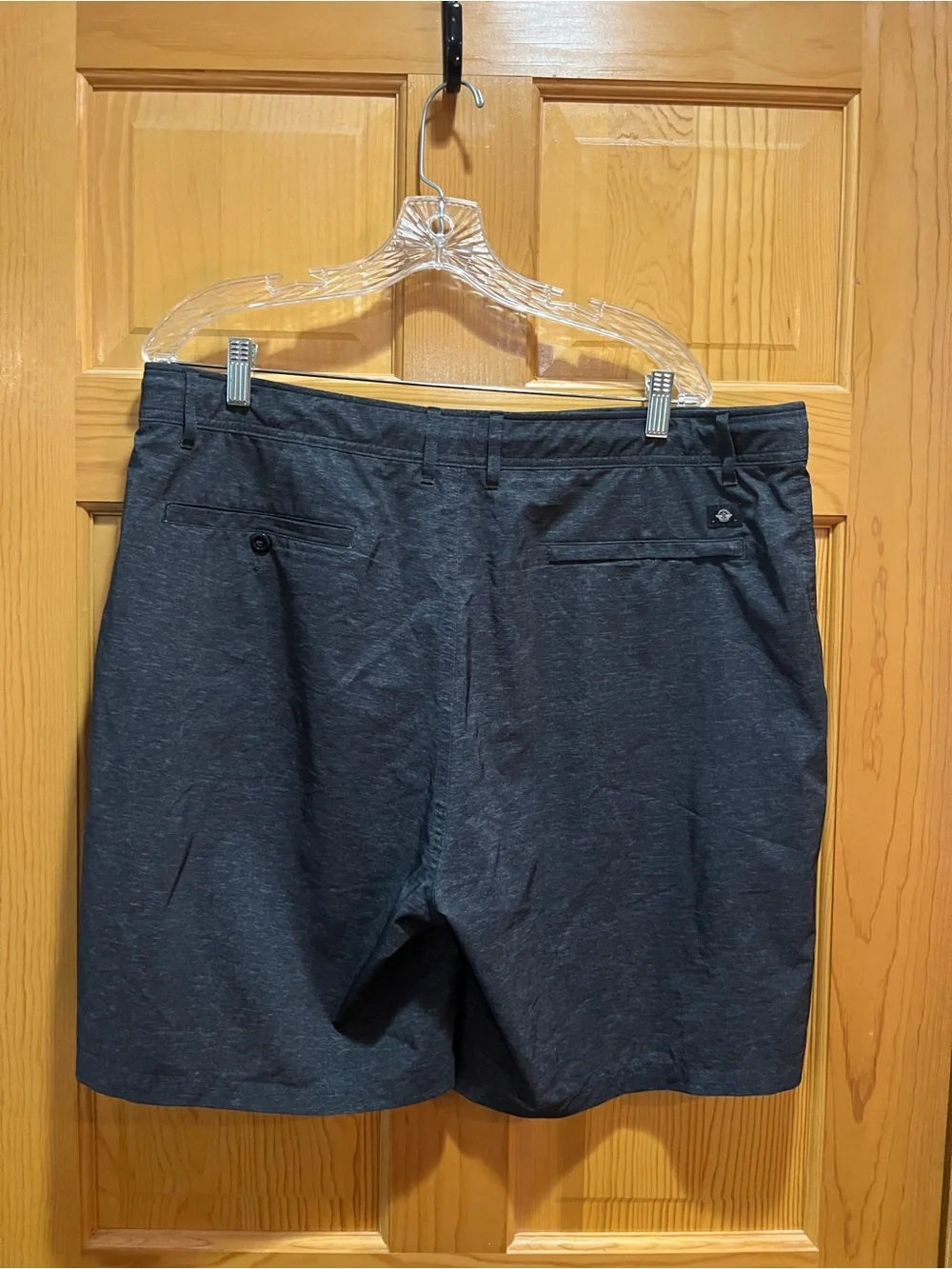 Dockers Men’s Dark Heather Gray Hybrid Shorts - Black/Gray